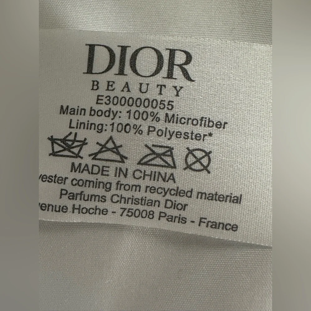 Dior Metallic Silver Cosmetic Pouch‎